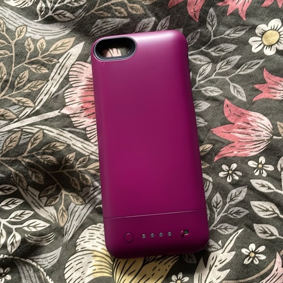 Mophie rechargeable phone case. Raspberry wine color. - Picture 2 of 6